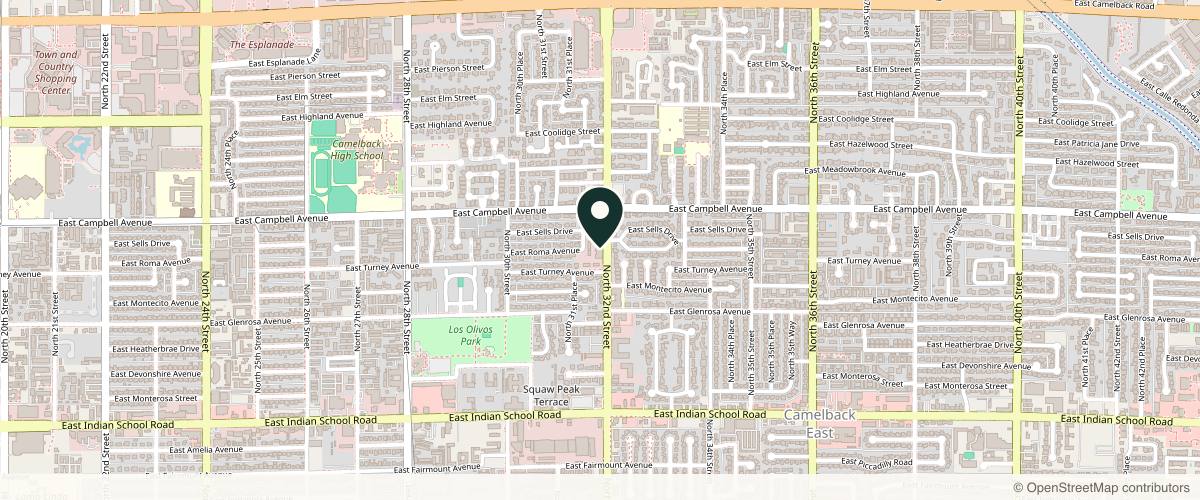 Map showing Paquet Facial Plastic & Reconstructive Surgery - Dr. Christian Paquet in Phoenix, Arizona