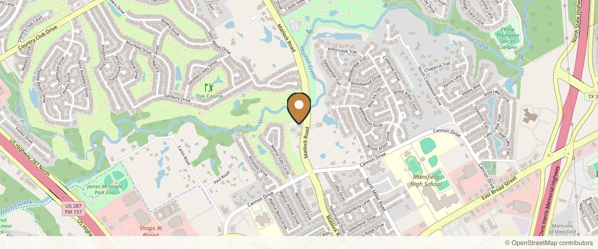 Map showing Paragon Plastic Surgery & Medspa in Arlington, Texas