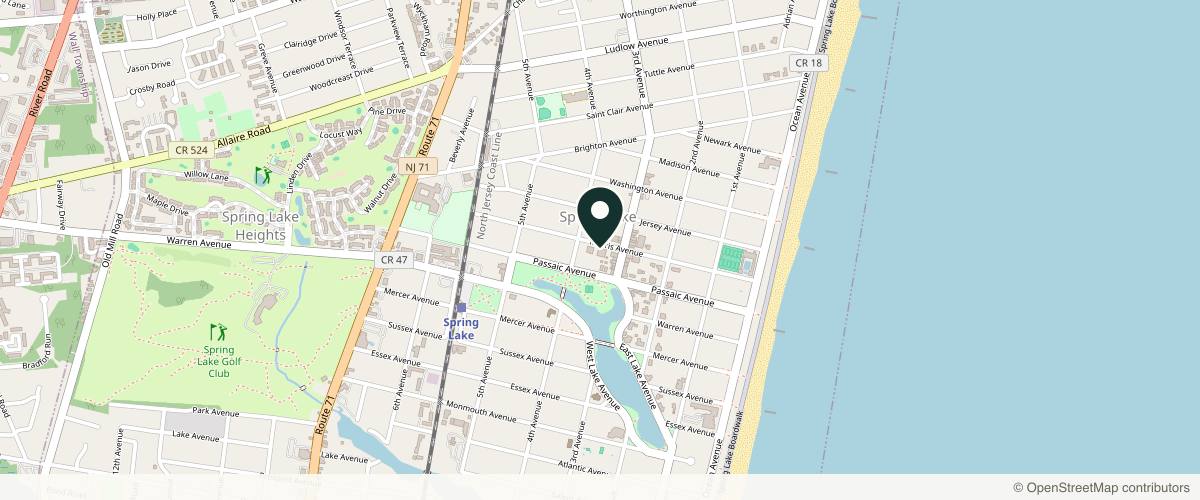 Map showing Parcells Plastic Surgery in Toms River, New Jersey
