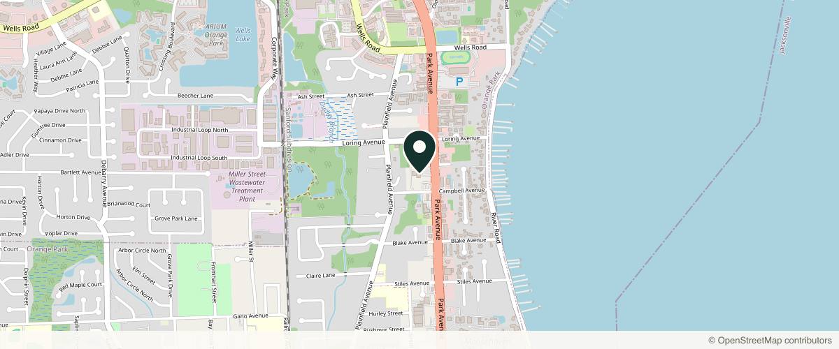 Map showing Park Avenue Dermatology in Jacksonville, Florida