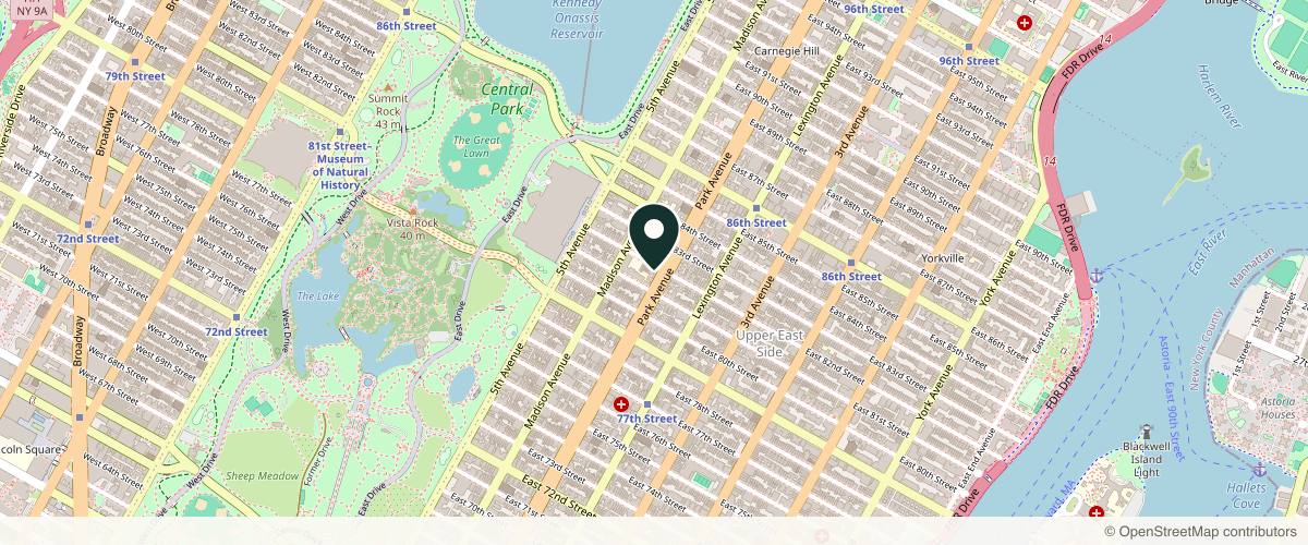Map showing Park Avenue Plastic Surgery: Douglas Monasebian, MD in New York, New York