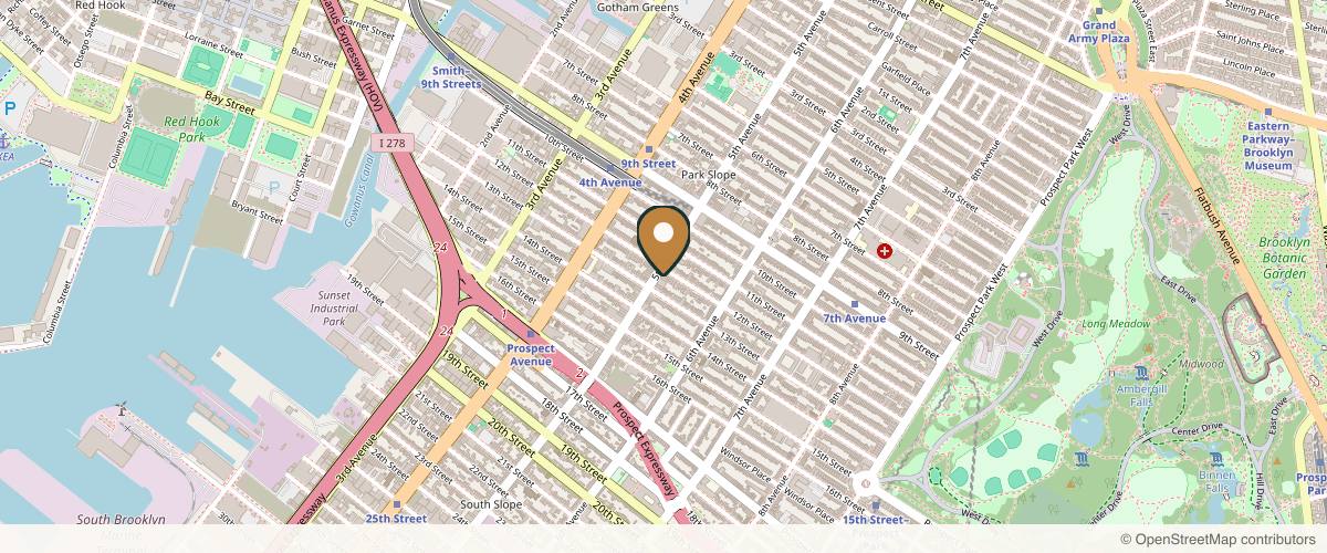Map showing Park Slope Laser Aesthetic Center in Brooklyn, New York
