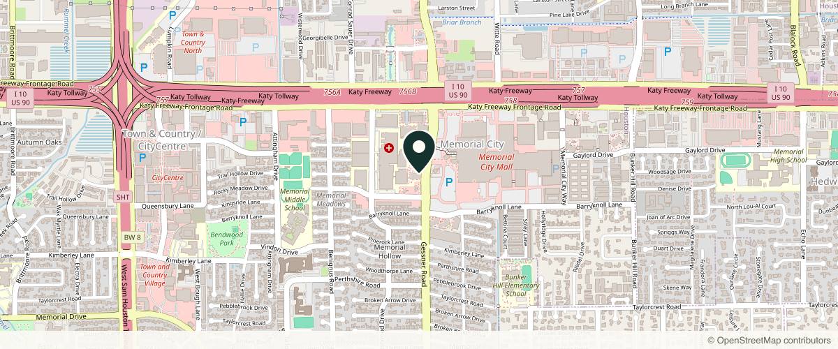 Map showing PARS Plastic Surgery in Houston, Texas