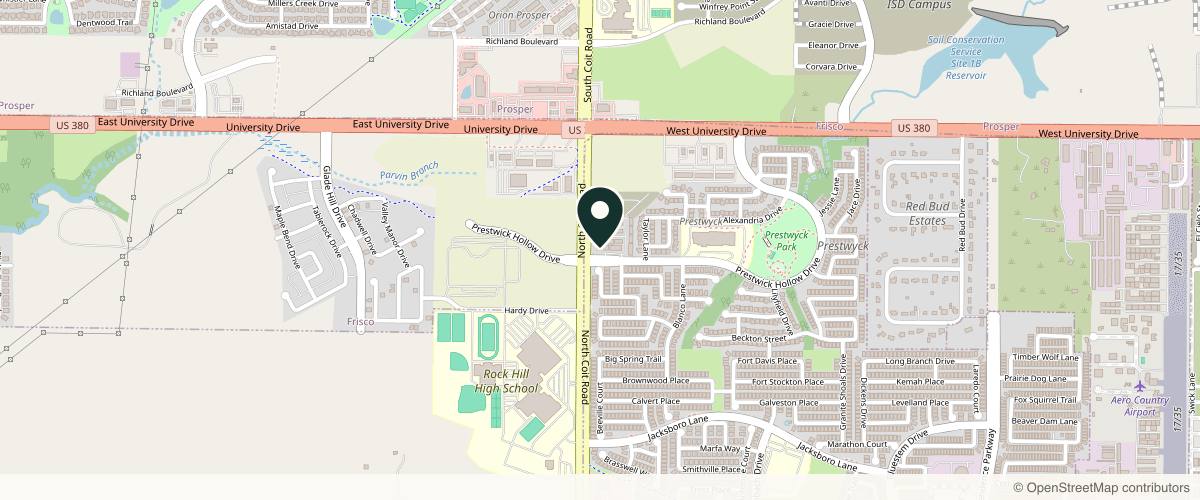 Map showing Patagonia Dermatology - North Dallas in McKinney, Texas