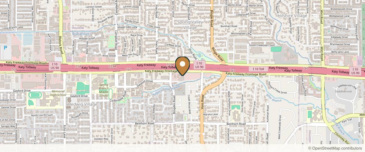 Map showing Patrick W. Hsu, MD, FACS: Memorial Plastic Surgery in Houston, Texas