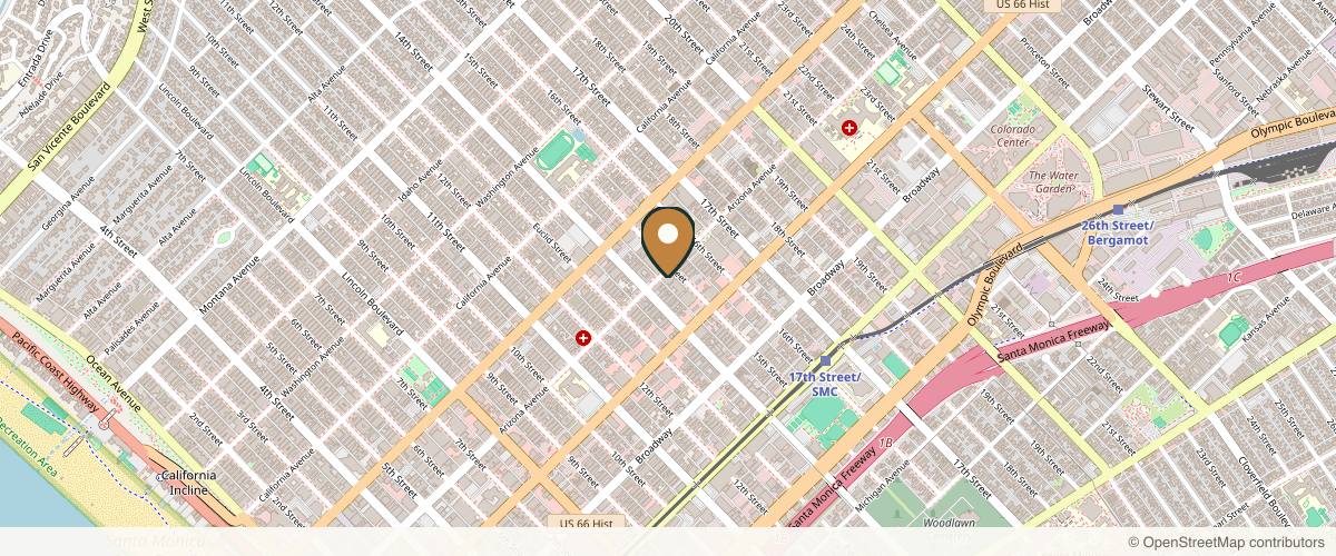 Map showing Payam Daneshrad, MD, ENT | Allergy | Sinus and Facial Plastic Surgery in Santa Monica and Los Angeles in Santa Monica, California