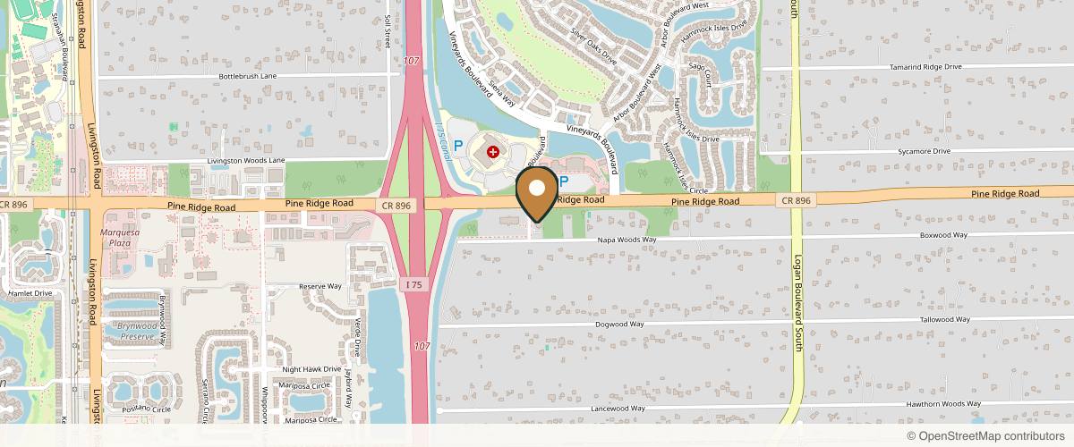 Map showing Peña Plastic Surgery in Naples, Florida