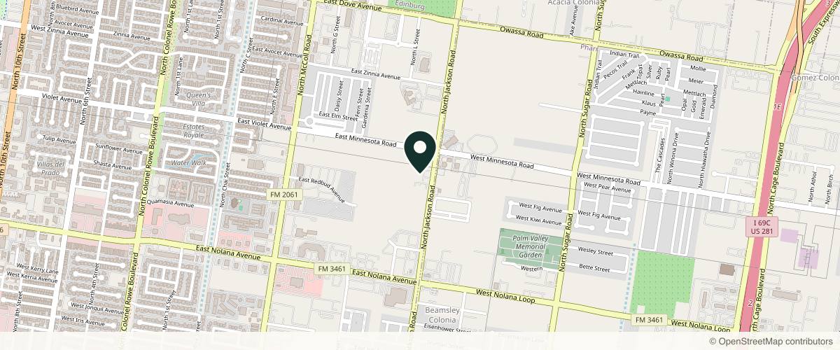 Map showing Pediatric Dermatology Clinic of McAllen - Oasis Dermatology Group PLLC in McAllen, Texas