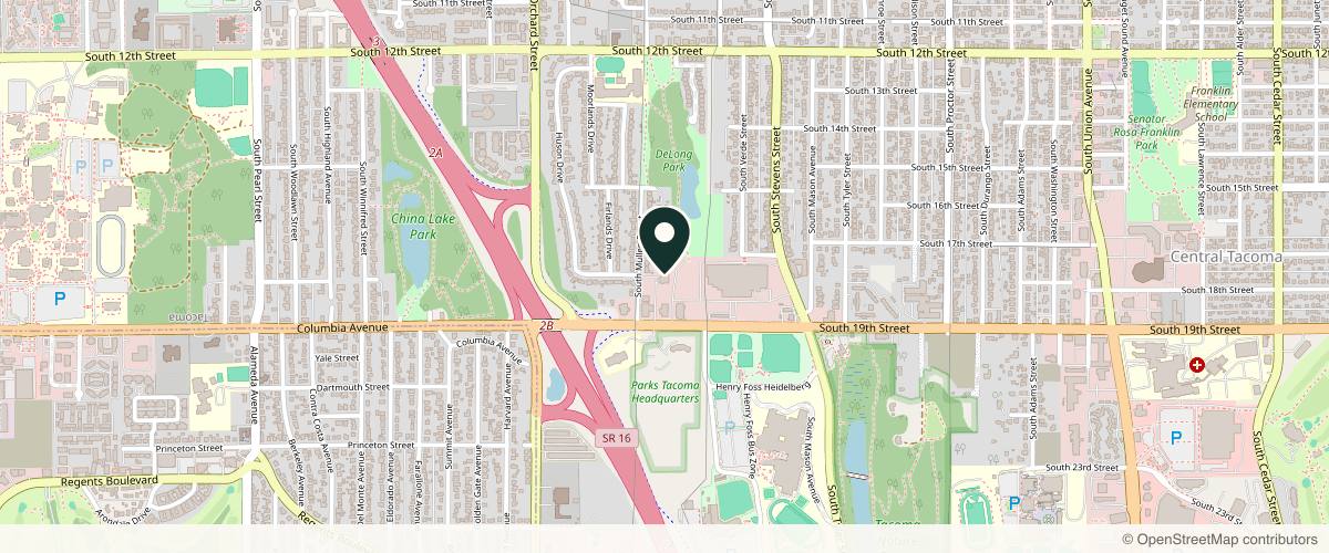 Map showing Peninsula Dermatology Tacoma in Tacoma, Washington