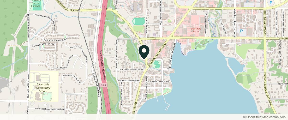 Map showing Peninsula Dermatology in Tacoma, Washington