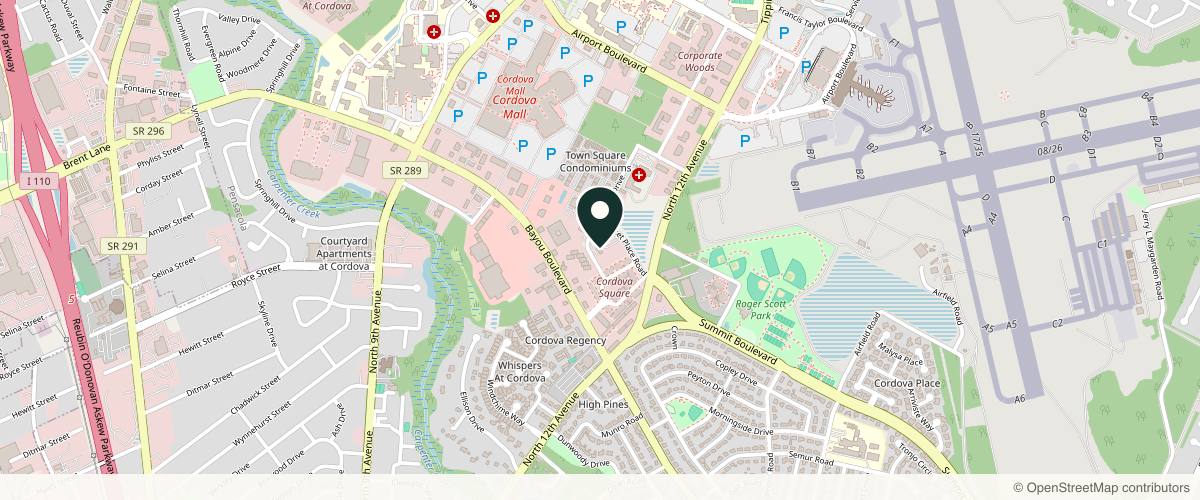 Map showing Pensacola Dermatology by Amy Watson MD in Pensacola, Florida
