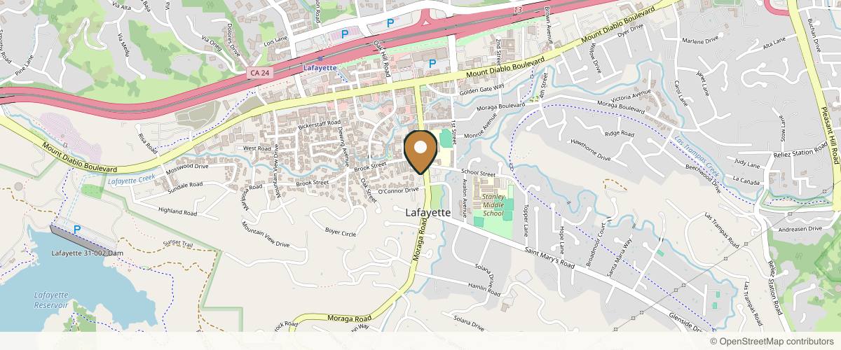 Map showing Persons Plastic Surgery- Dr. Barbara Persons, MD, FACS in Walnut Creek, California