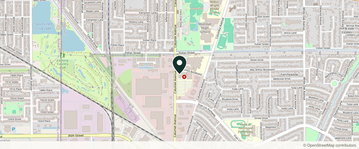 Map showing Petrungaro Plastic Surgery in South Bend, Indiana
