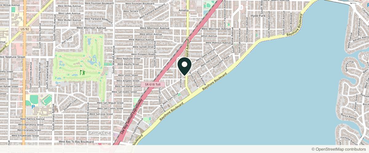 Map showing PHDermatology- SOHO Tampa in Tampa, Florida