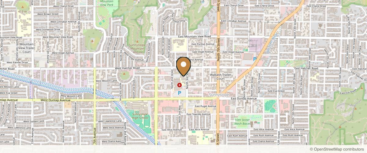 Map showing Phoenix Plastic Surgery in Phoenix, Arizona