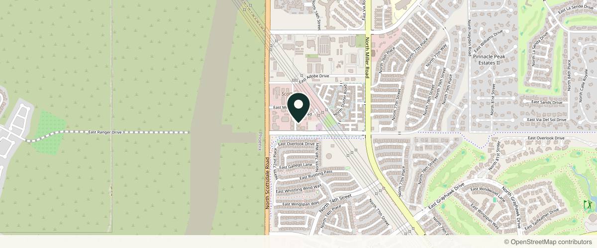 Map showing Phoenix Skin Medical Surgical Group in Scottsdale, Arizona