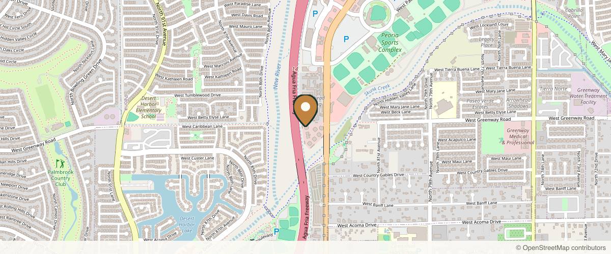 Map showing PHX Plastic Surgery: Dr. Jason Johnson in Phoenix, Arizona