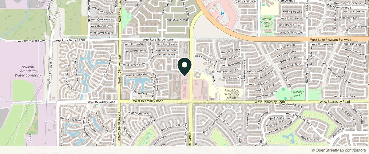 Map showing Physicians Dermatology of Arizona in Surprise, Arizona