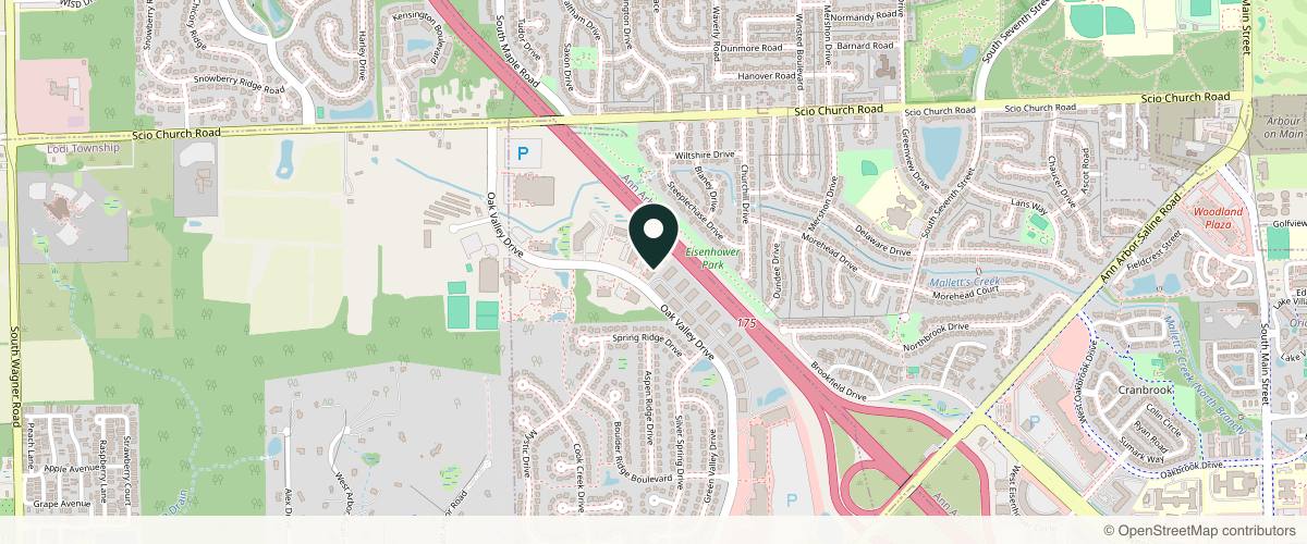 Map showing Pinnacle Dermatology - Ann Arbor in Ann Arbor, Michigan