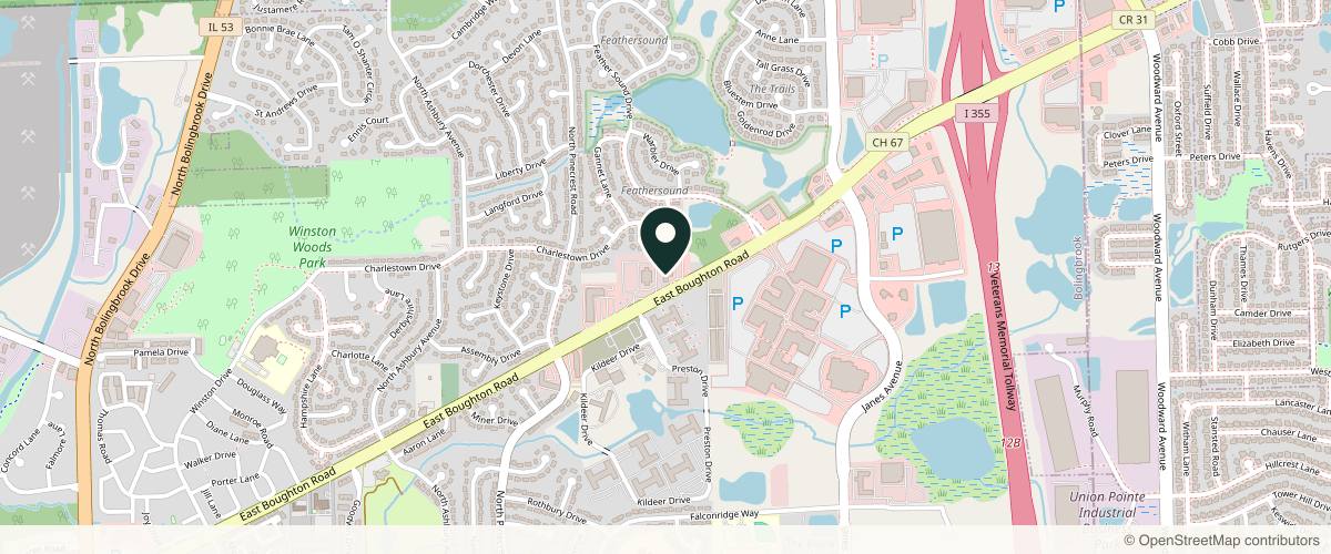 Map showing Pinnacle Dermatology - Bolingbrook in Naperville, Illinois