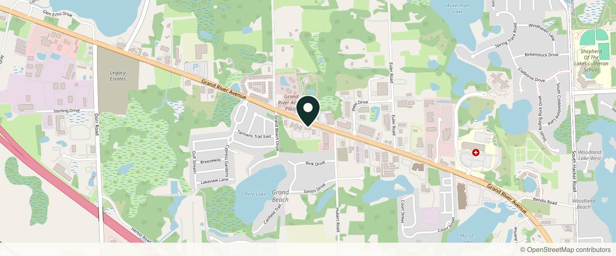 Map showing Pinnacle Dermatology - Brighton in Ann Arbor, Michigan
