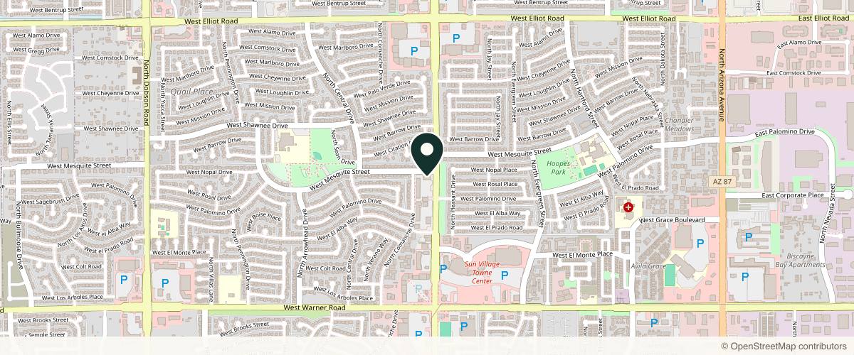 Map showing Pinnacle Dermatology - Chandler in Chandler, Arizona
