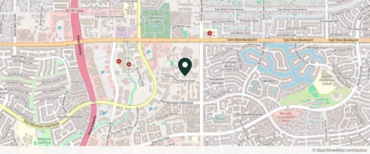 Map showing Pinnacle Dermatology - Scottsdale in Scottsdale, Arizona