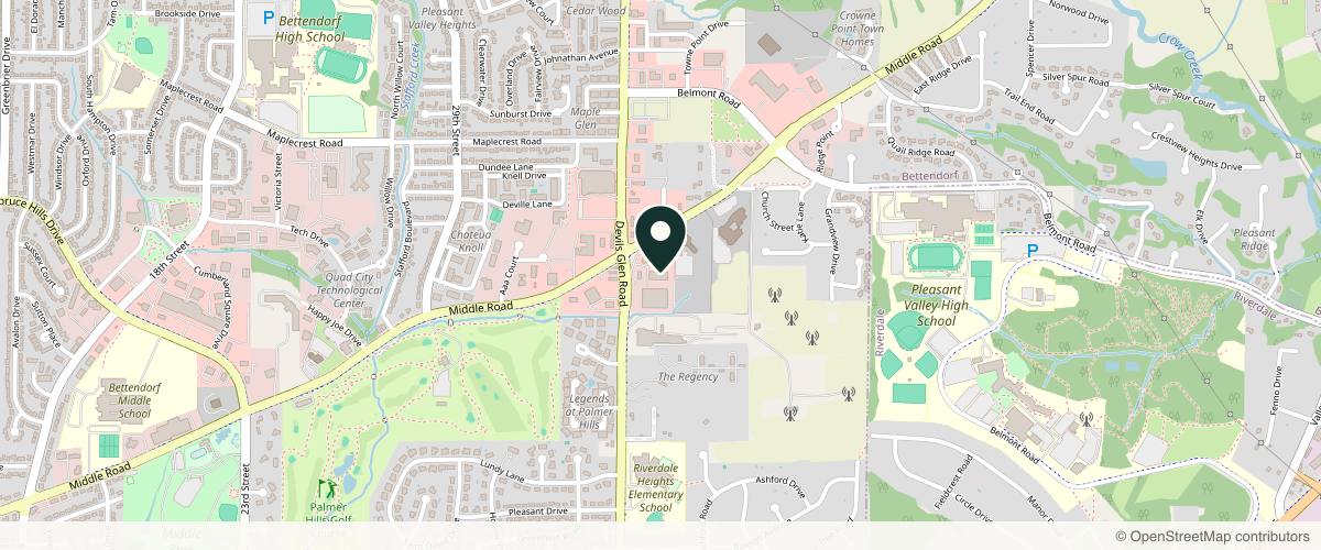 Map showing PlasmaLift Skin Clinic in Davenport, Iowa