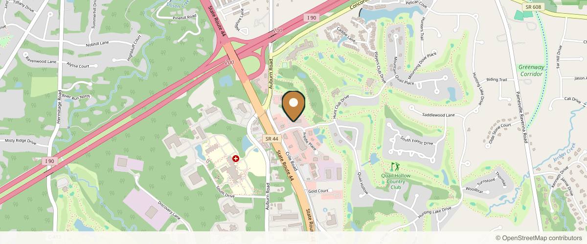 Map showing Plastic Surgeon Cleveland: Dr. Paul Vanek in Cleveland, Ohio