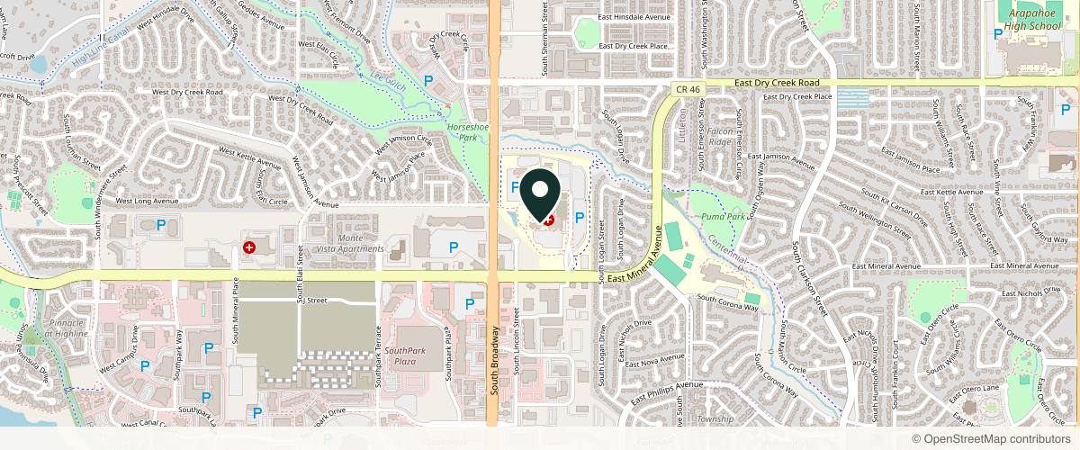 Map showing Plastic Surgeon Denver: Dr. Lisa Hunsicker in Pueblo, Colorado