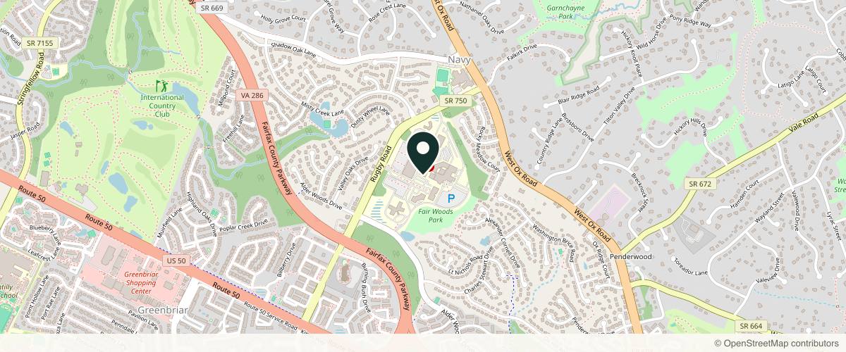 Map showing Plastic Surgeon Fairfax, VA: Joseph Michaels, MD in Fairfax, Virginia