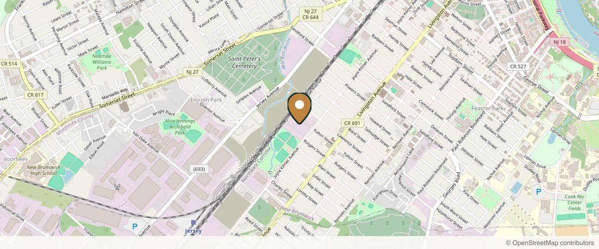Map showing Plastic Surgery Arts of New Jersey and Medspa in Jersey City, New Jersey