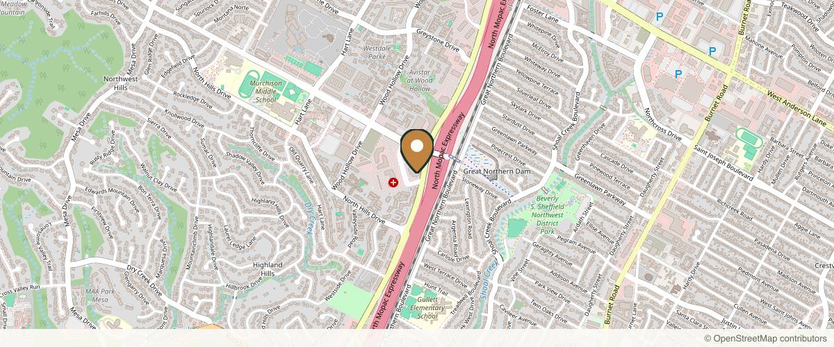 Map showing Plastic Surgery Austin - Sanjay K Sharma, FACS in Round Rock, Texas