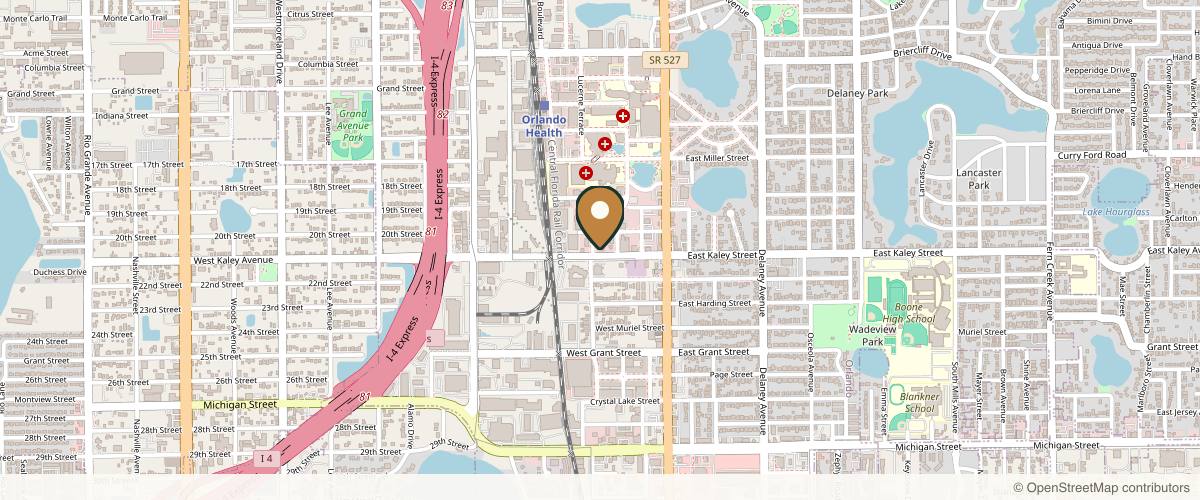 Map showing Plastic Surgery Central Florida in Winter Park, Florida