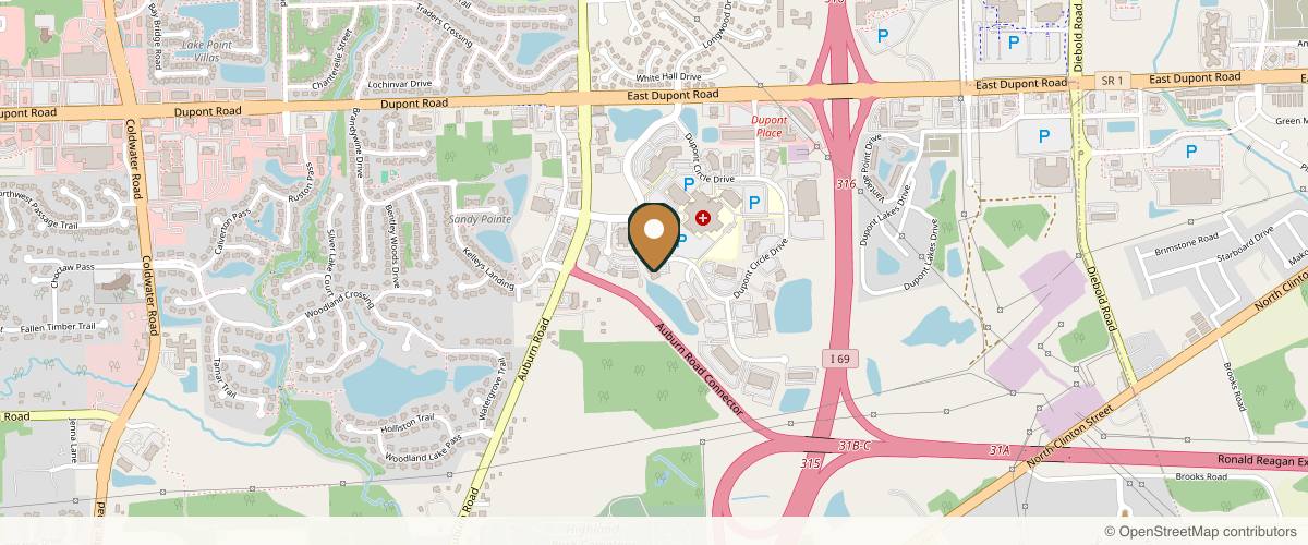 Map showing Plastic Surgery Innovations in Fort Wayne, Indiana