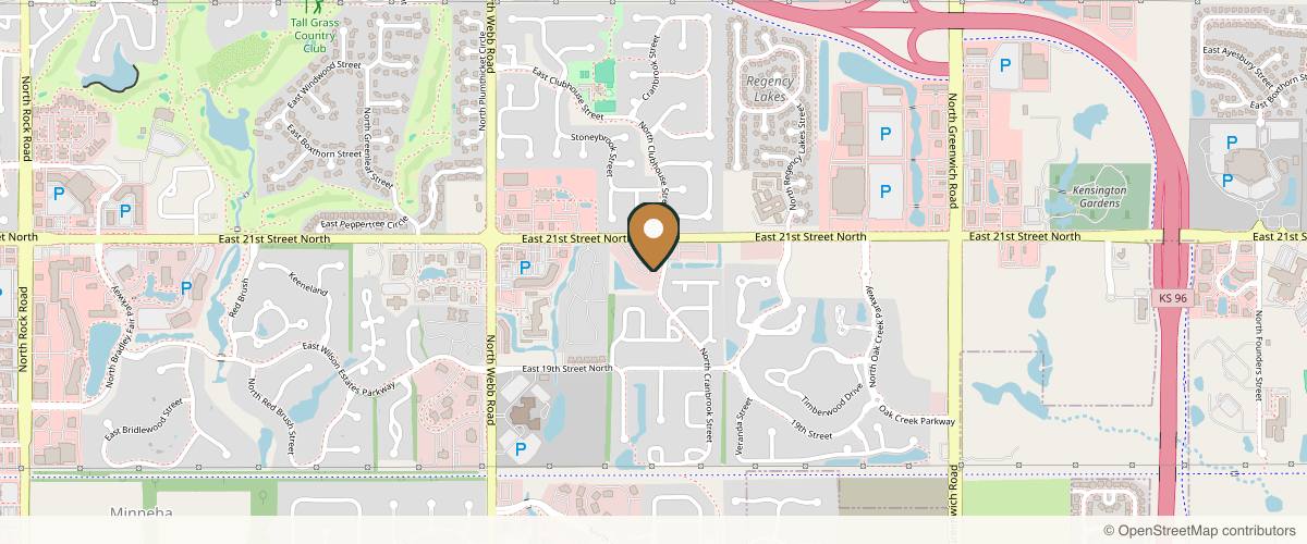 Map showing Plastic Surgery / Surgeon, James A. Rieger MD in Wichita, Kansas