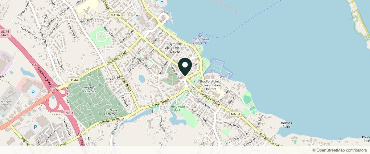 Map showing Plimoth Aesthetic Studio in Plymouth, Massachusetts