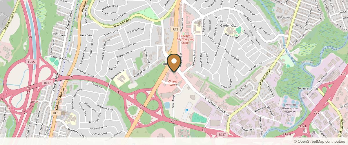 Map showing Polacek Center for Plastic Surgery: Lori G. Polacek, MD in Providence, Rhode Island