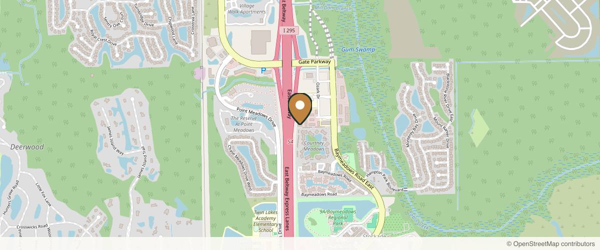 Map showing Ponte Vedra Plastic Surgery - Gate Parkway Location in Jacksonville, Florida