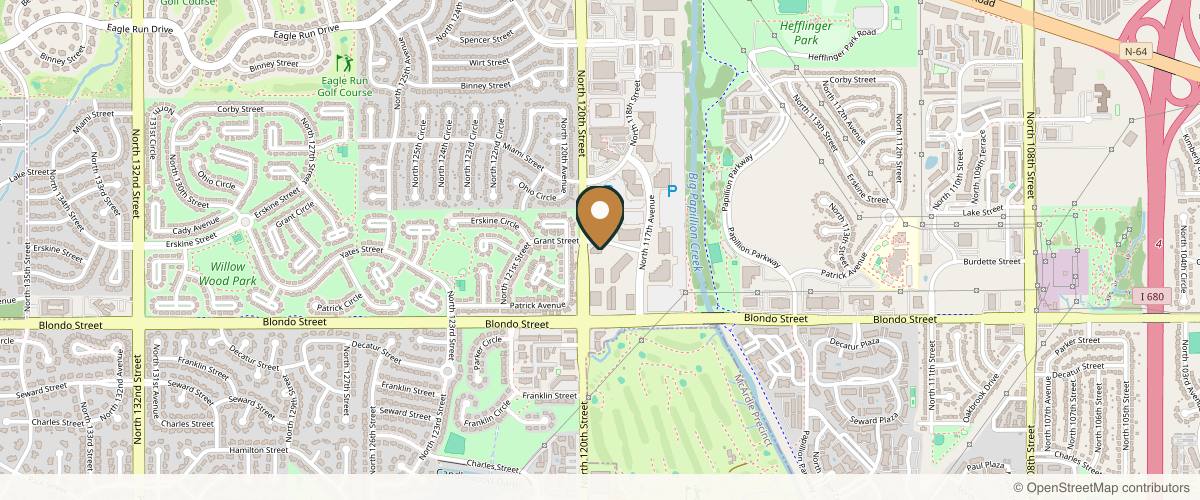 Map showing Popp Cosmetic Surgery PC in Omaha, Nebraska