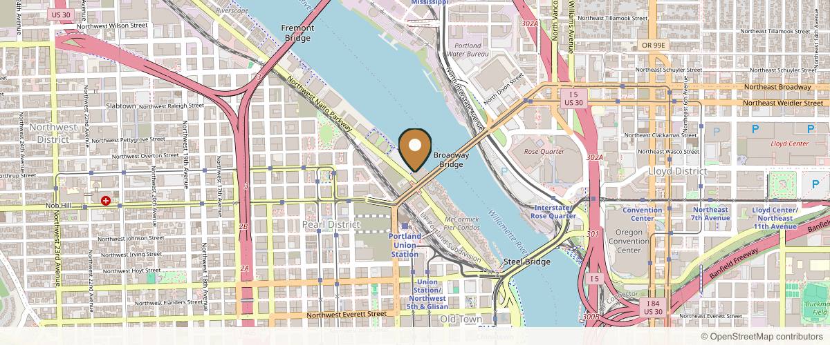 Map showing Portland Plastic Surgery Group in Portland, Oregon