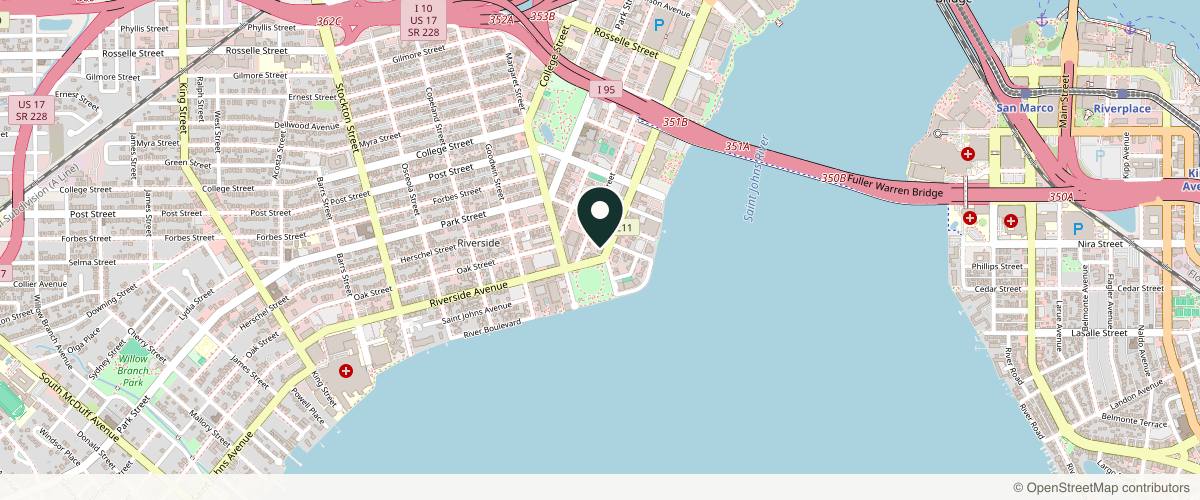 Map showing Precision Dermatology and Skin Surgery in Jacksonville, Florida