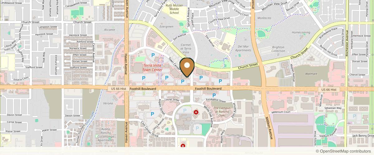 Map showing Precision Plastic Surgery: Joseph Ku, MD in Riverside, California