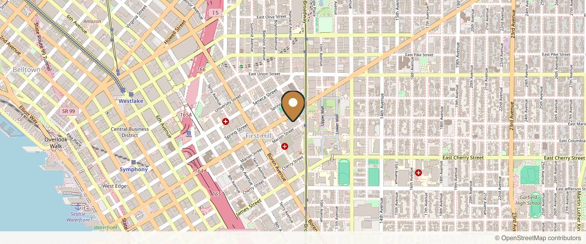 Map showing Premier Cosmetic Surgery & Medispa in Seattle, Washington