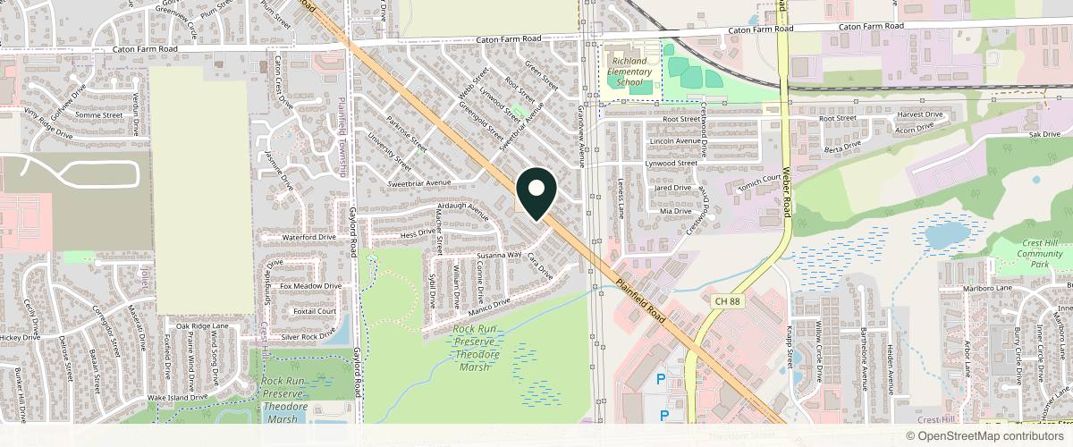 Map showing Premier Dermatology - Crest Hill in Naperville, Illinois