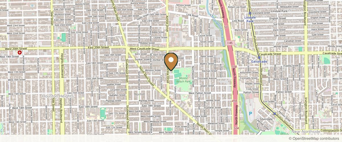 Map showing Premiere Surgical Arts in Houston, Texas