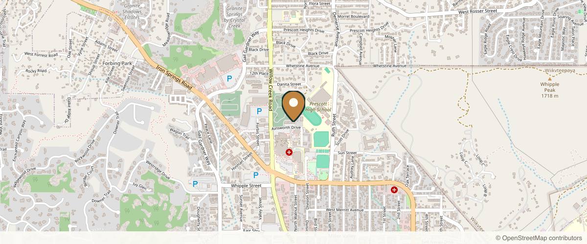 Map showing Prescott Medical and Dermatology Group in Prescott, Arizona