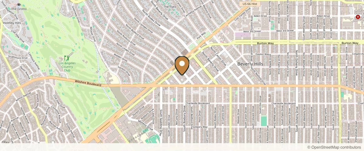 Map showing Profiles Beverly Hills Plastic Surgery in Beverly Hills, California