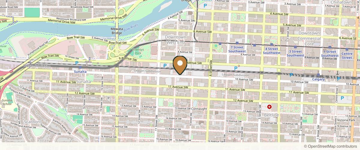 Map showing PSC | Dr. Earl Campbell MD in Calgary, Alberta