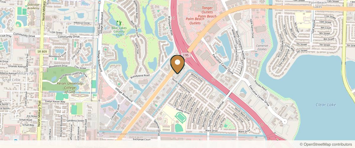 Map showing Pulsar Health - Dr. Roop Monica Gill in West Palm Beach, Florida
